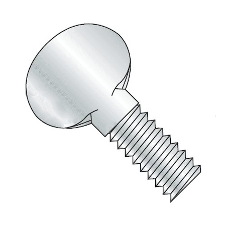 Thumb Screw, 5/16-18 Thread Size, Spade, Zinc Plated Steel, 2 In Lg, 100 PK